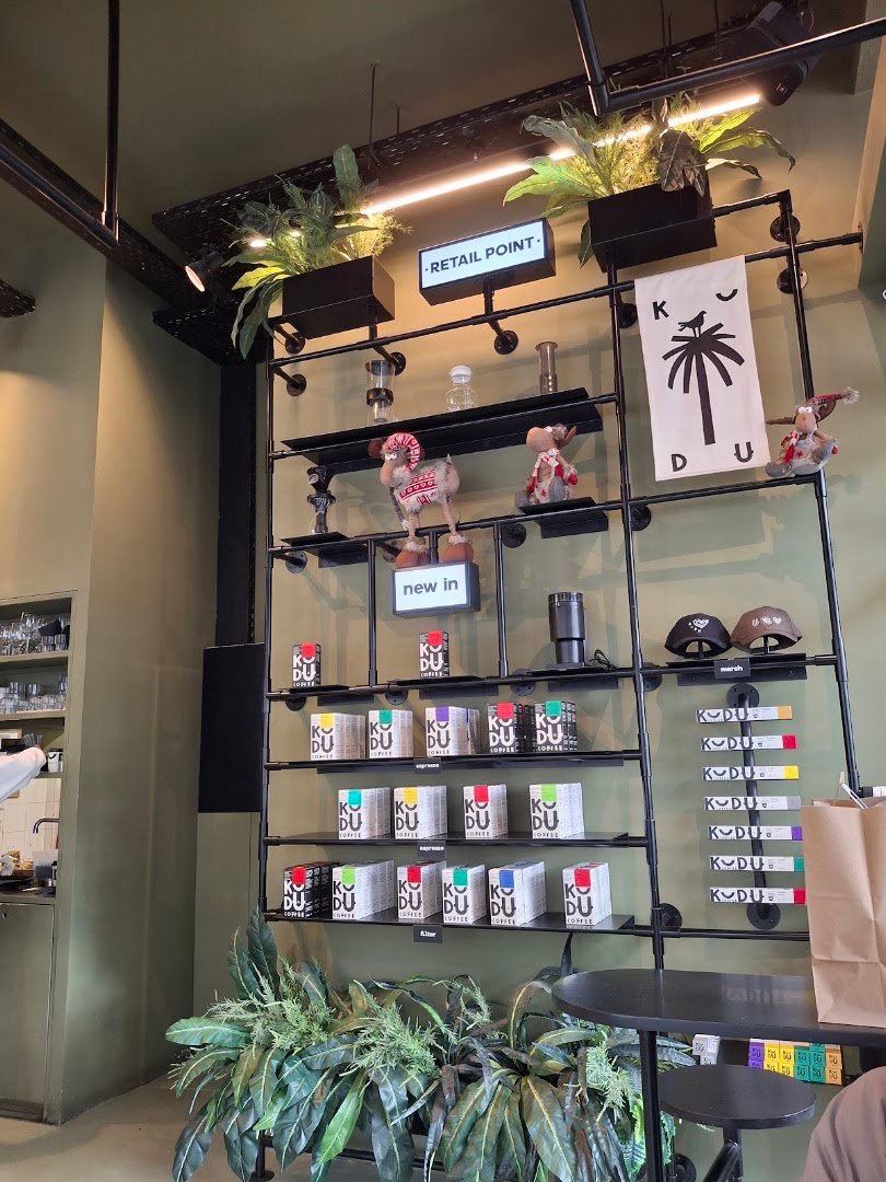 Interior of Kudu, specialty coffee shop in Athens