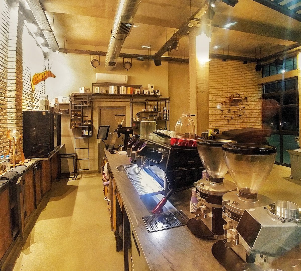 Interior of Kudu, specialty coffee shop in Athens