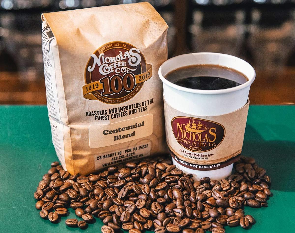 Coffee at Nicholas Coffee & Tea Co., specialty coffee shop in Pittsburgh