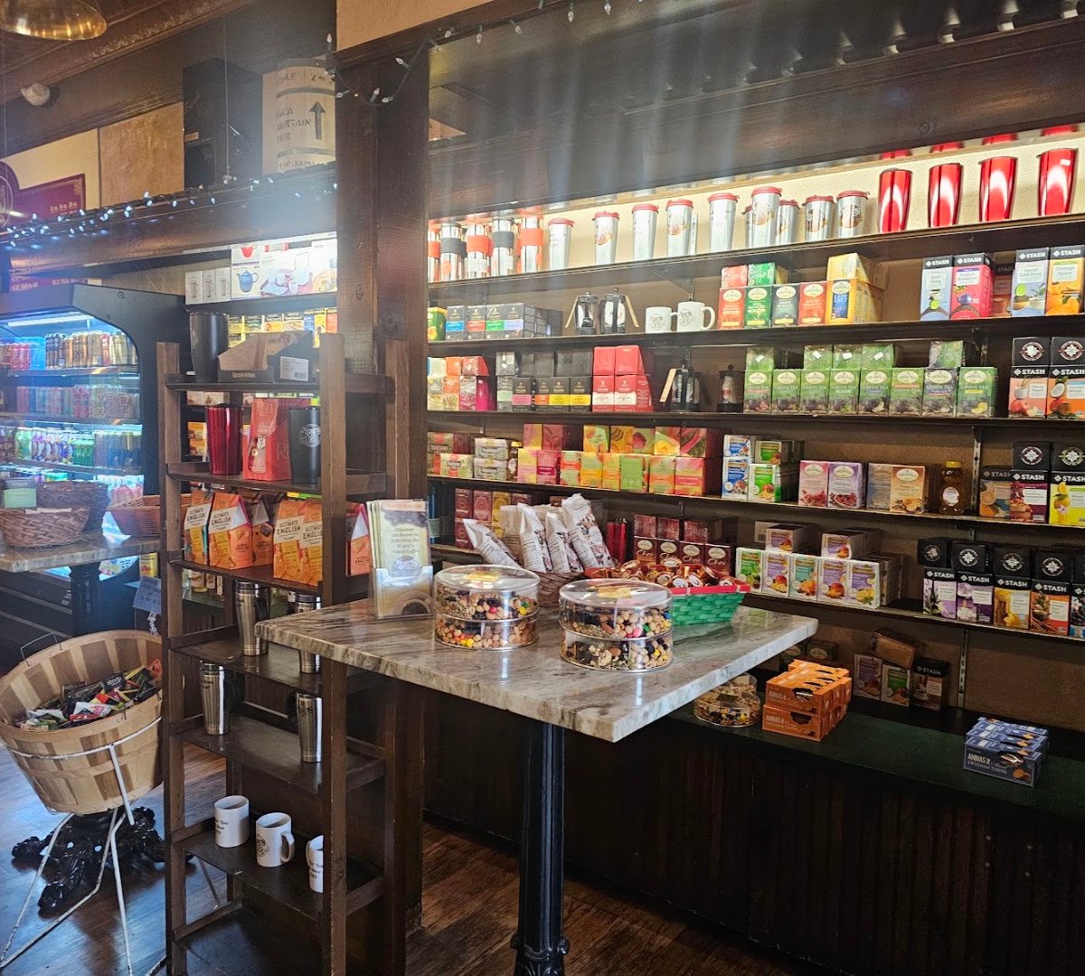 Interior of Nicholas Coffee & Tea Co., specialty coffee shop in Pittsburgh