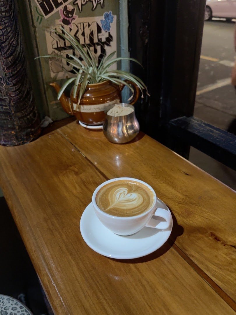 Coffee at Midnight Espresso, specialty coffee shop in Wellington