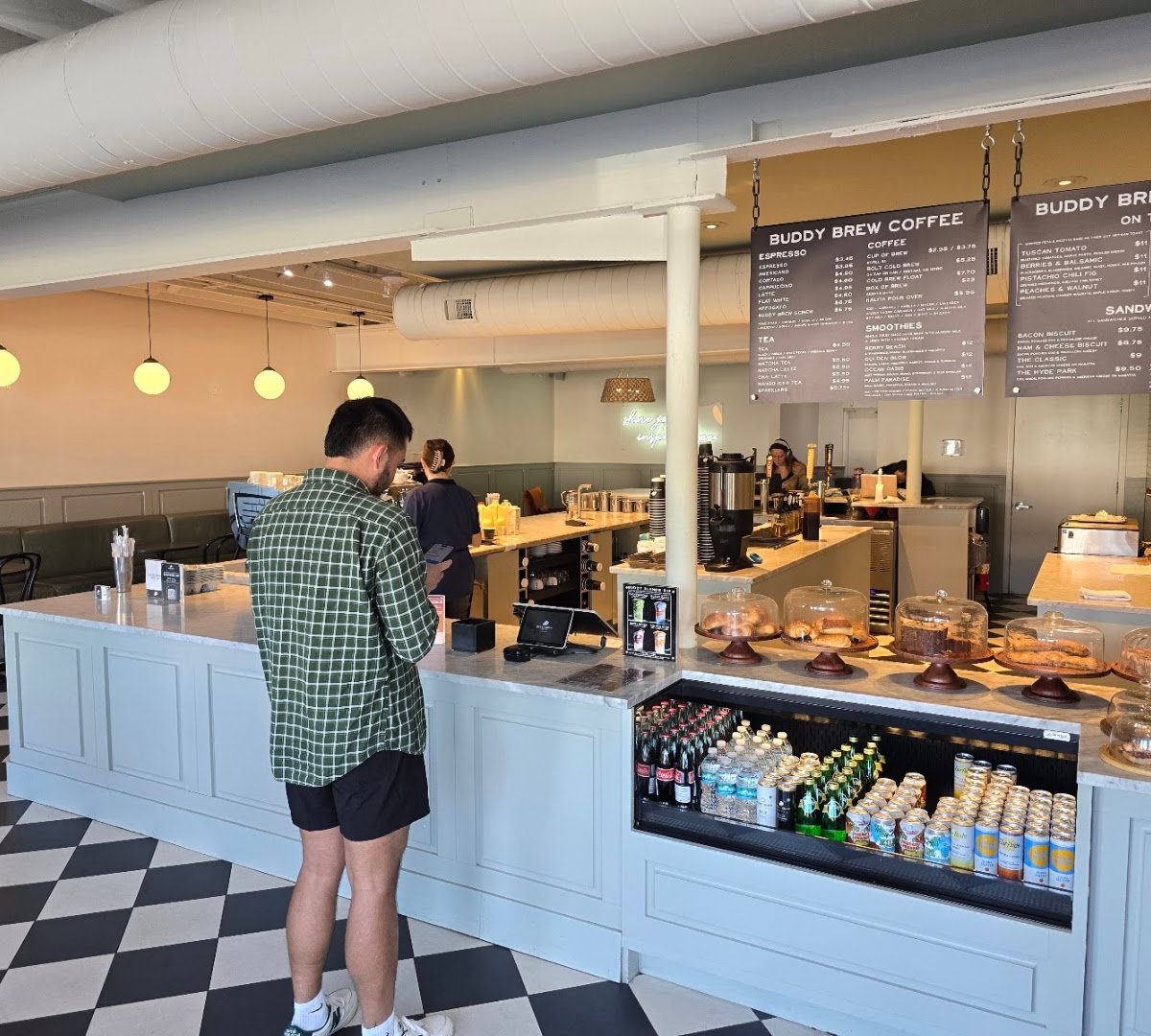 Interior of Buddy Brew Coffee, specialty coffee shop in Tampa-St. Petersburg