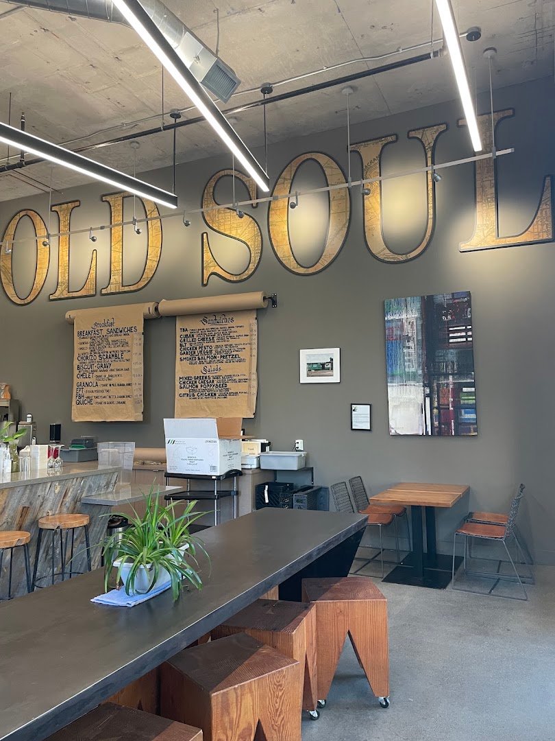 Interior of Old Soul Co. Capitol Mall, specialty coffee shop in Sacramento