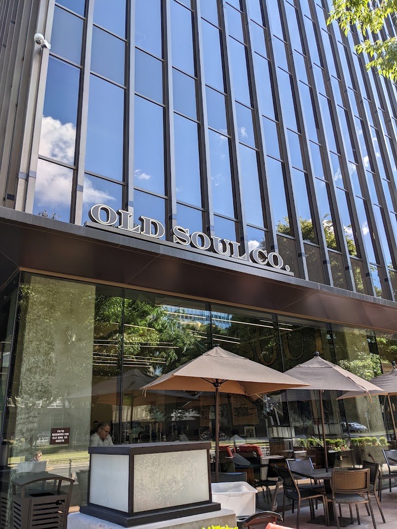 Storefront of Old Soul Co. Capitol Mall, specialty coffee shop in Sacramento