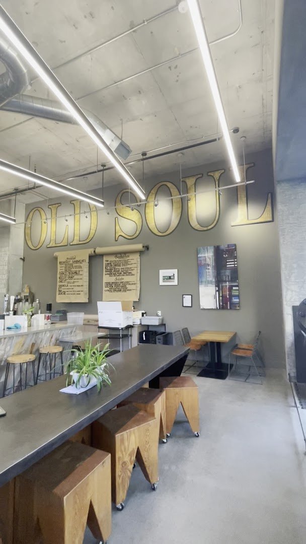 Interior of Old Soul Co. Capitol Mall, specialty coffee shop in Sacramento