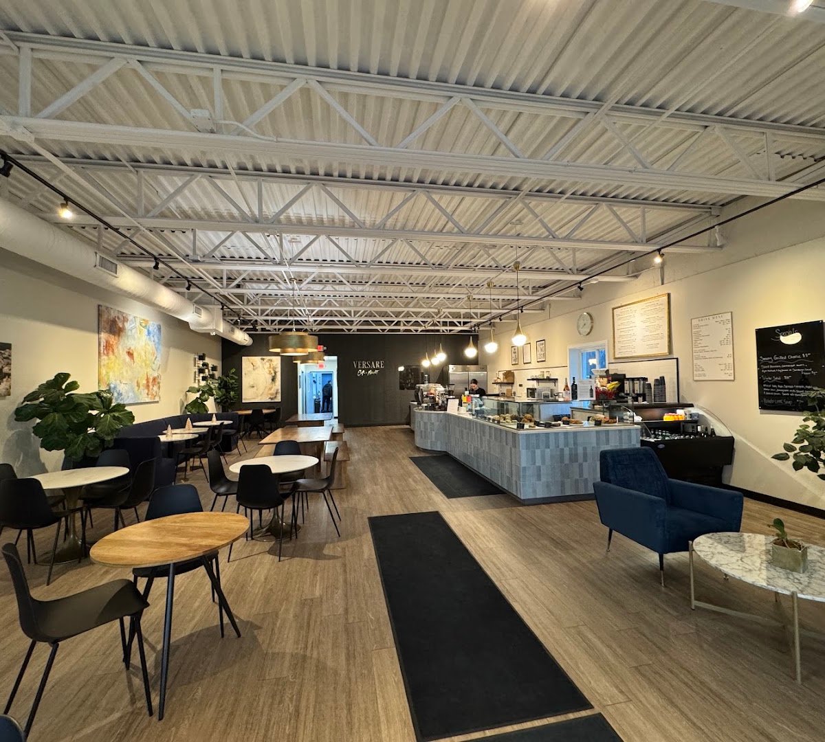 Interior of VERSARE Cafe + Market, specialty coffee shop in Cleveland