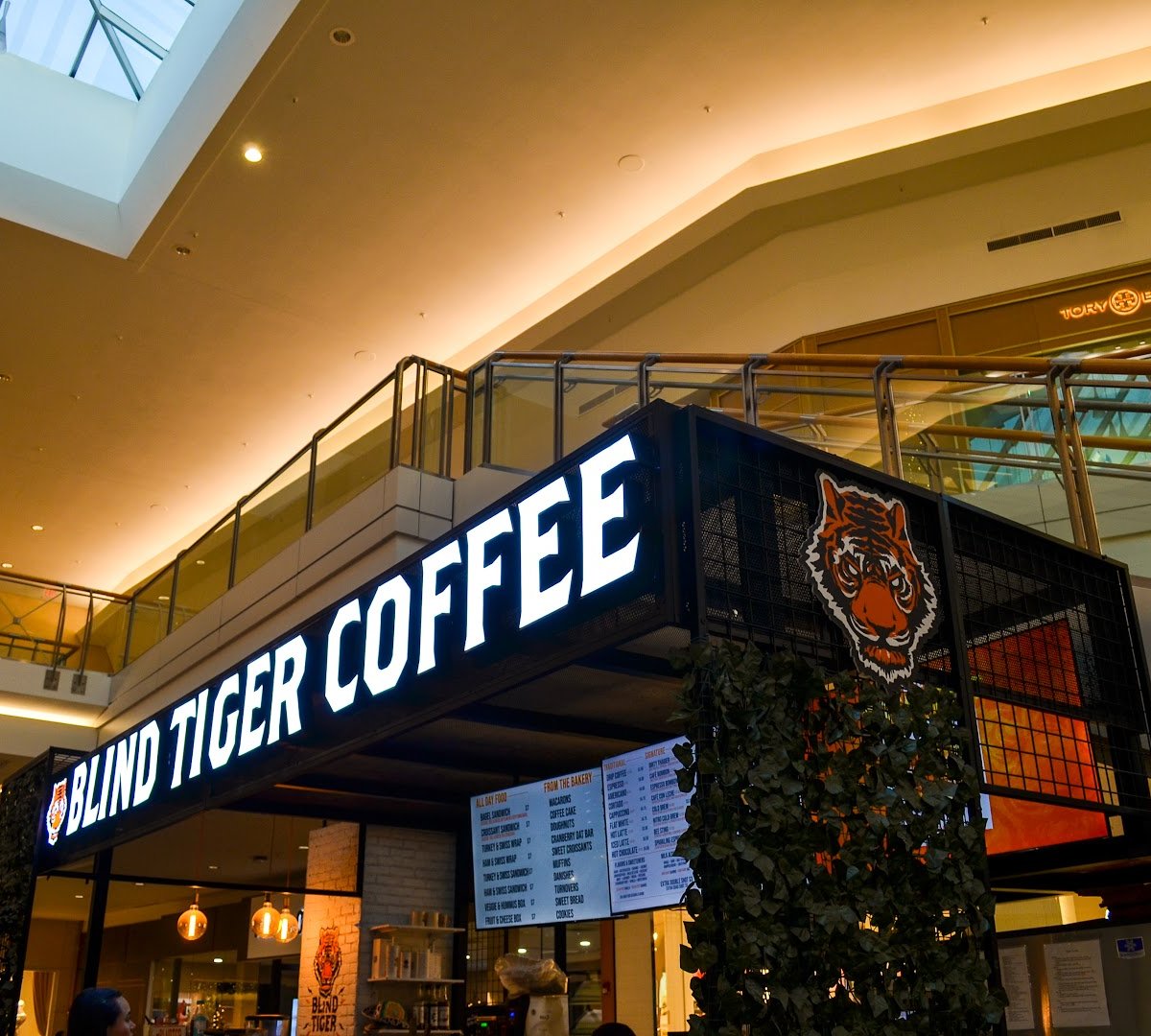 Signage at Blind Tiger Coffee Roasters, specialty coffee shop in Tampa-St. Petersburg