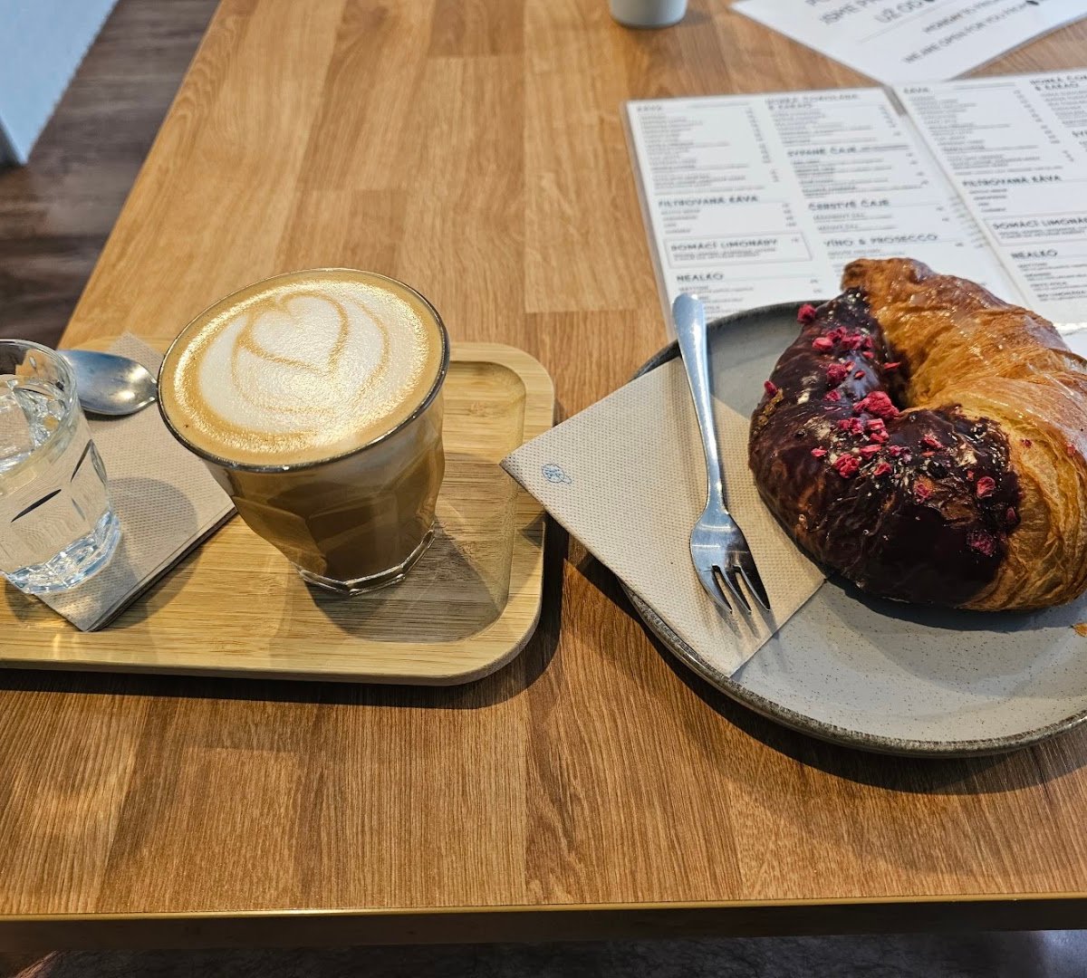 Coffee at Helen's coffee Hůrka, specialty coffee shop in Prague