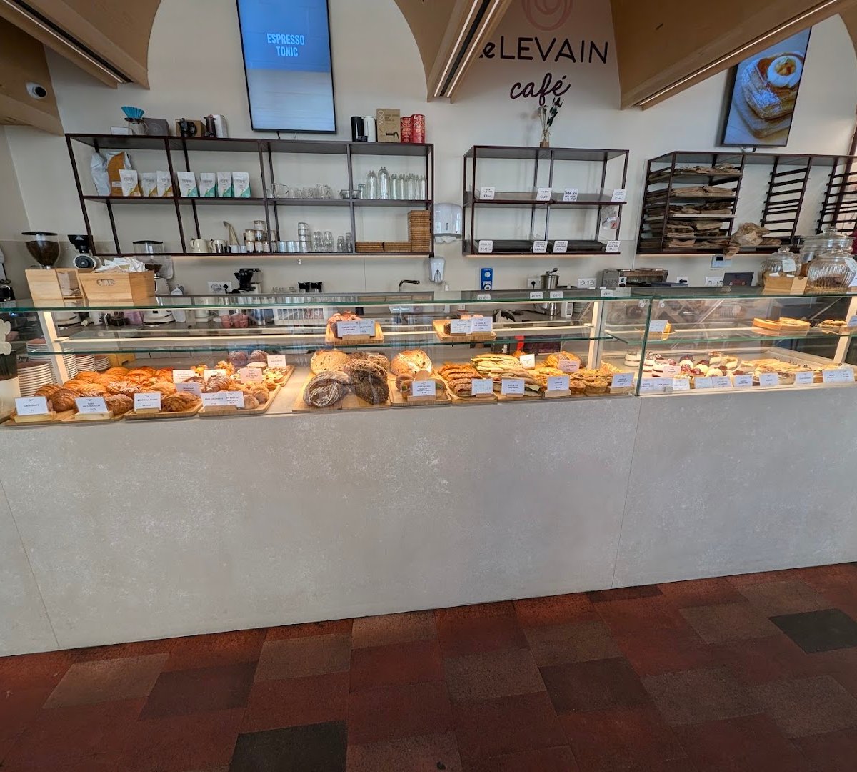 Interior of Le Levain Café, specialty coffee shop in Rome