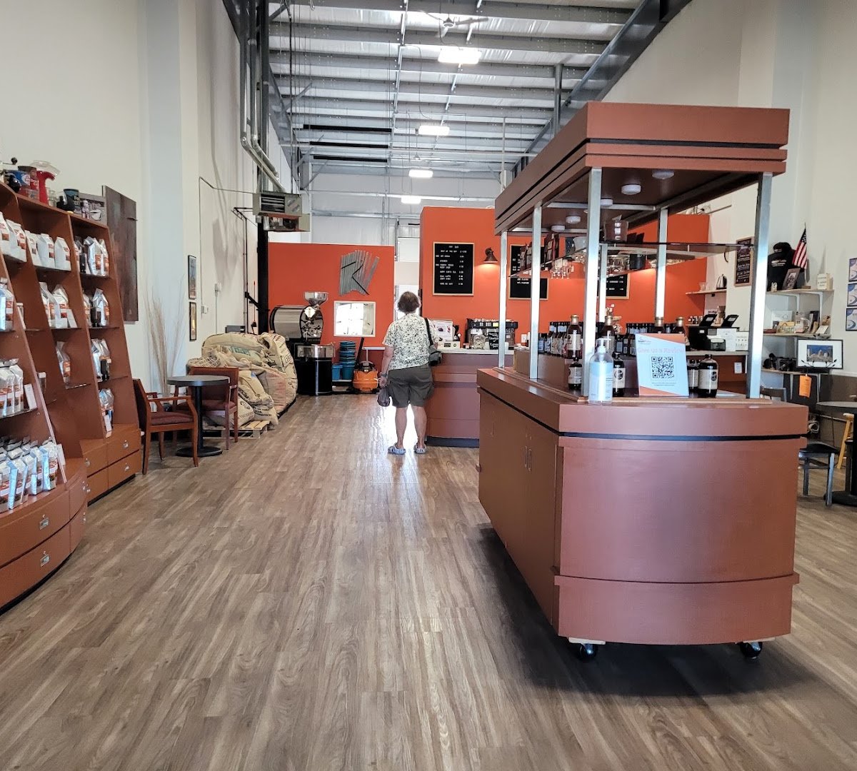Interior of Union Place Coffee Roasters, specialty coffee shop in Rochester