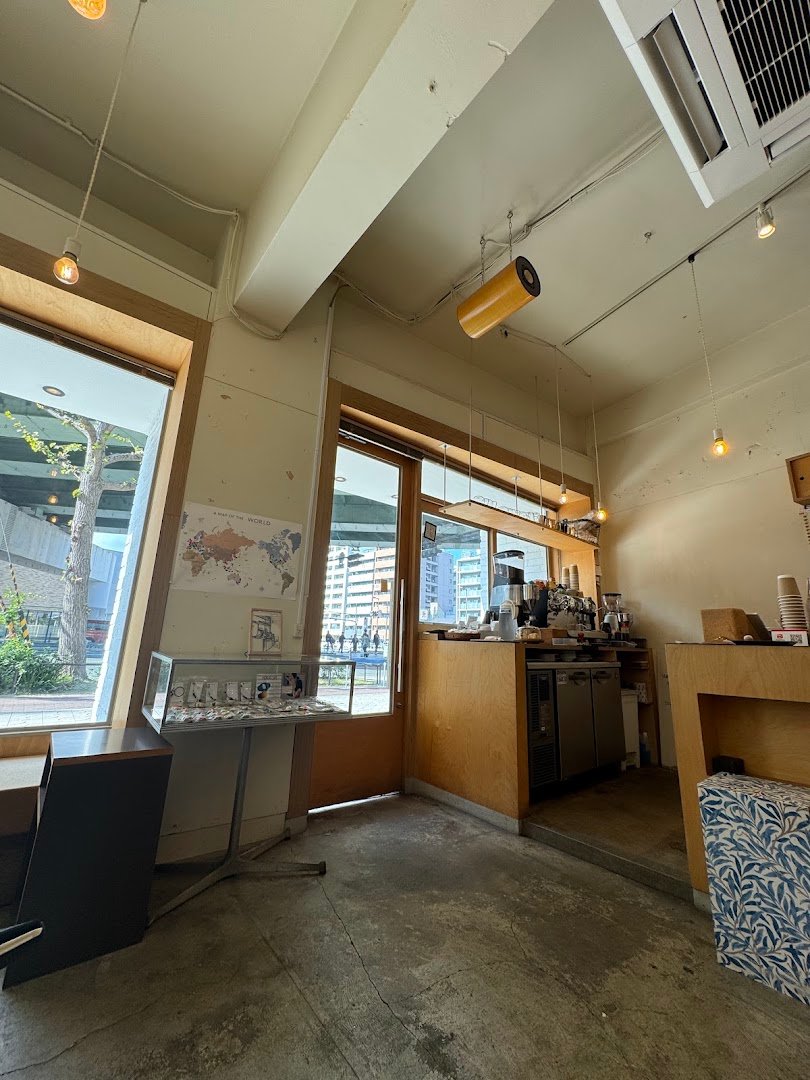 Interior of LEAD COFFEE, specialty coffee shop in Osaka