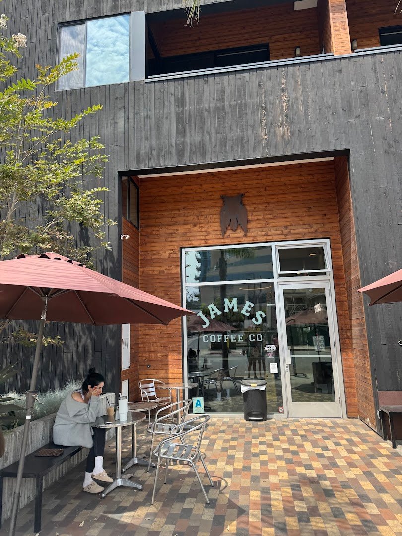 Storefront of James Coffee Co., specialty coffee shop in San Diego
