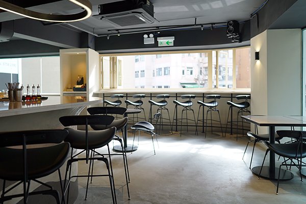 Interior of Cupping Room, specialty coffee shop in Hong Kong