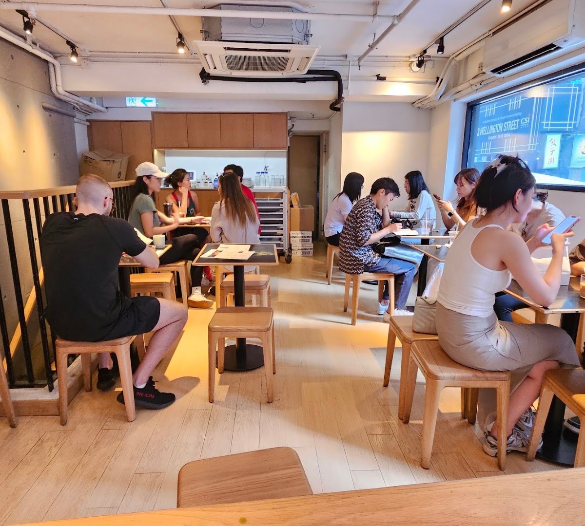 Interior of Cupping Room, specialty coffee shop in Hong Kong
