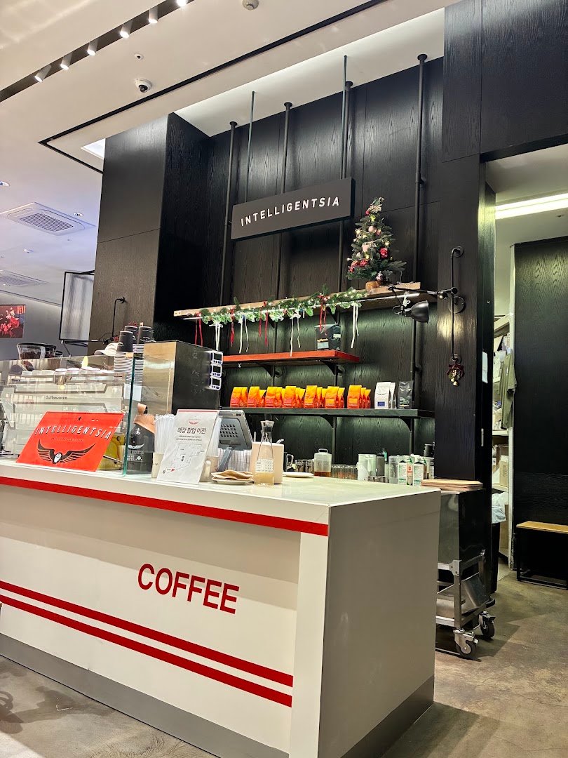 Interior of Intelligentsia Coffee Myeongdong Coffebar, specialty coffee shop in Seoul