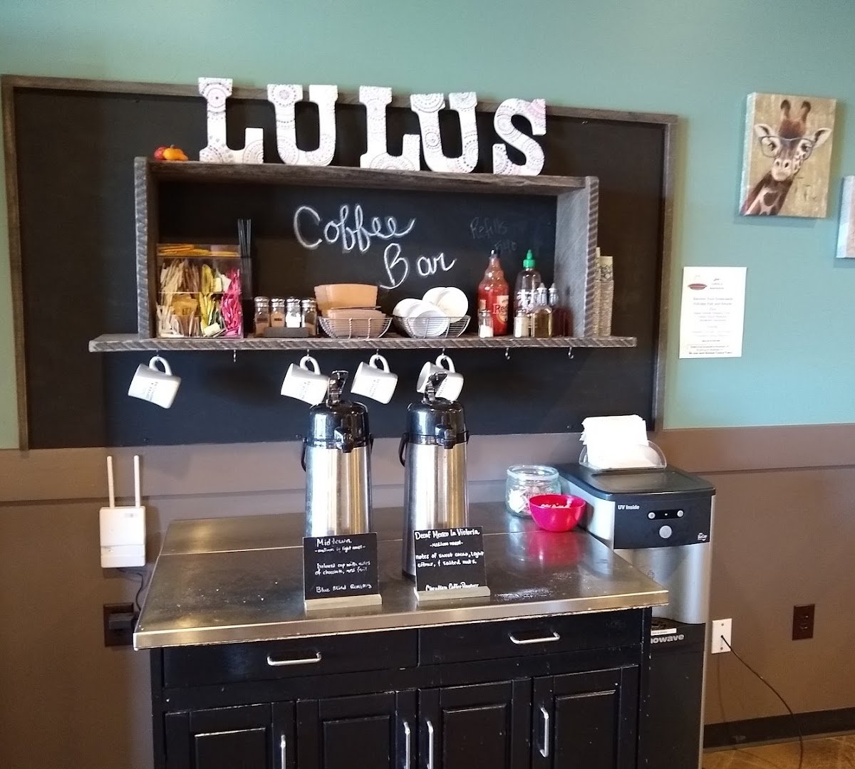 Interior of Lulu's Coffee & Bakehouse, specialty coffee shop in Indianapolis