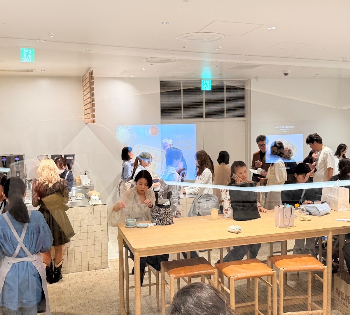 Interior of Blue Bottle Coffee Ginza Cafe, specialty coffee shop in Tokyo