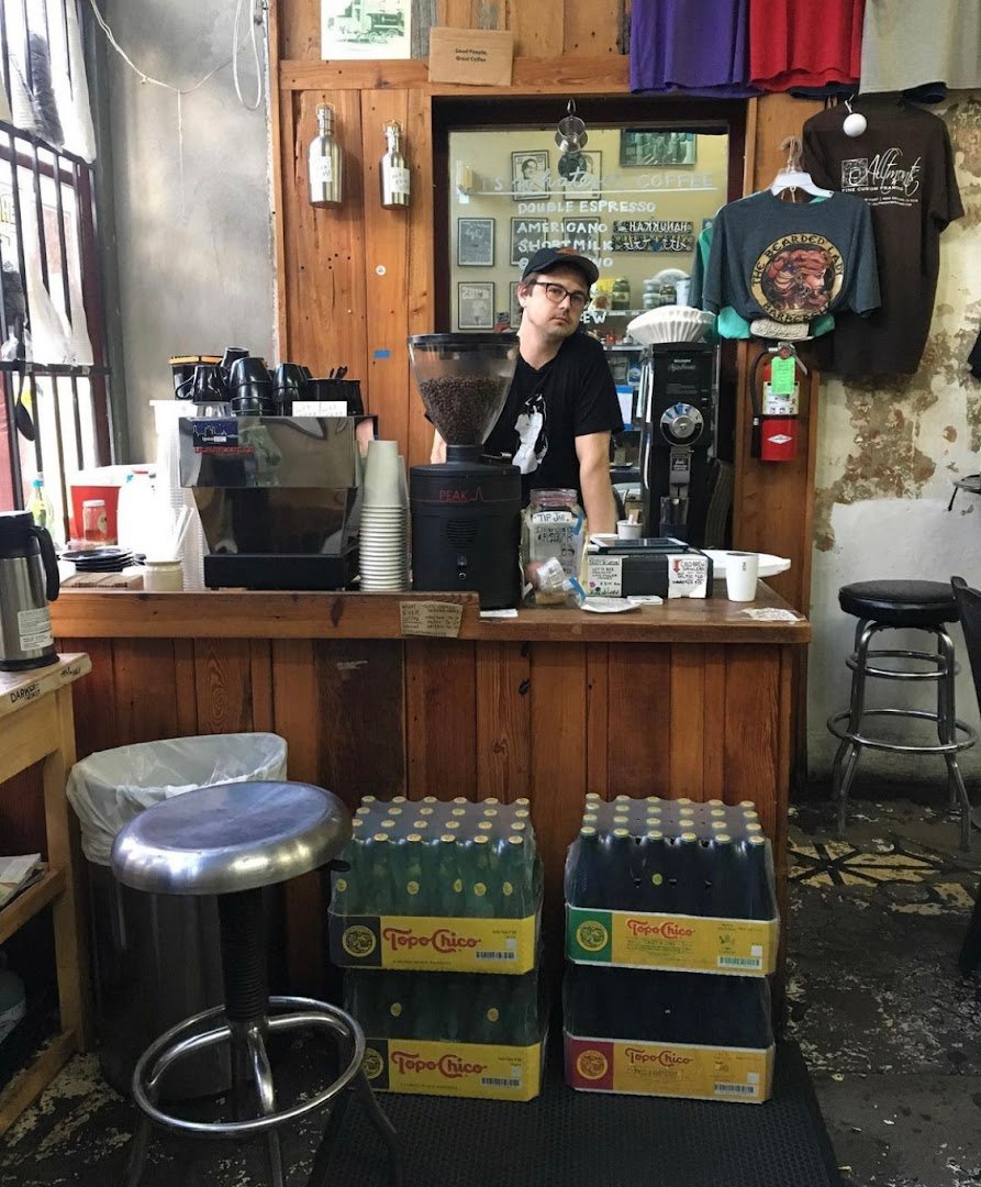 Interior of Whatever Coffee, specialty coffee shop in New Orleans