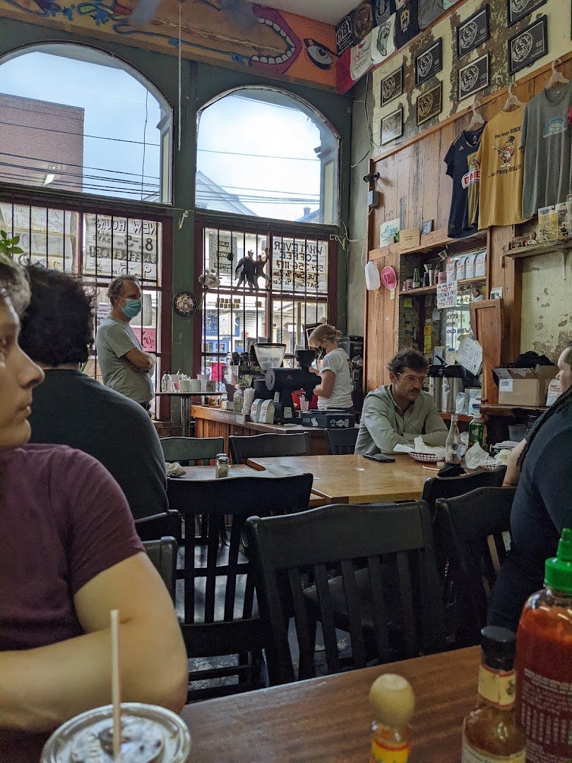 Interior of Whatever Coffee, specialty coffee shop in New Orleans