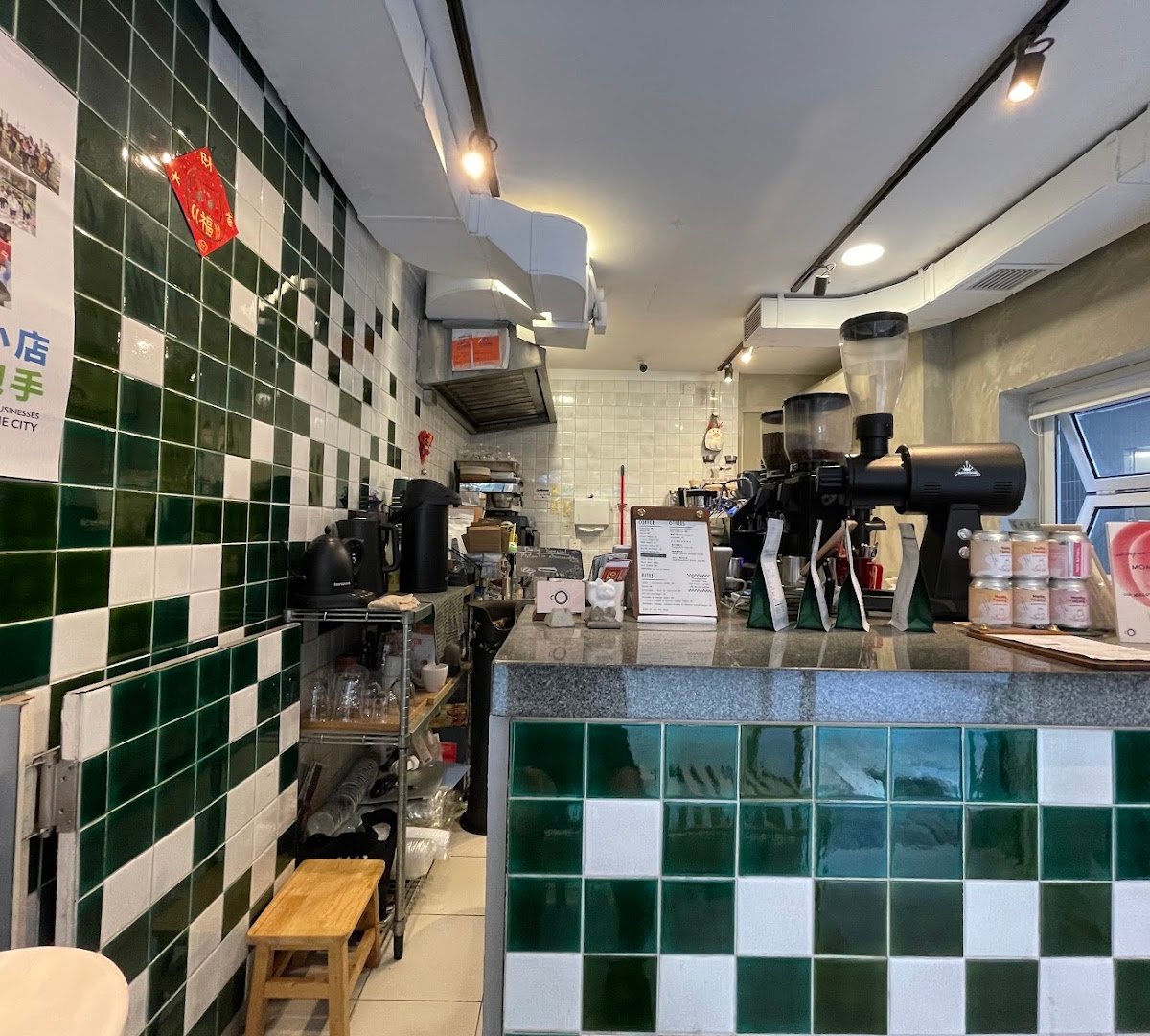 Interior of Coffee Obsession, specialty coffee shop in Hong Kong