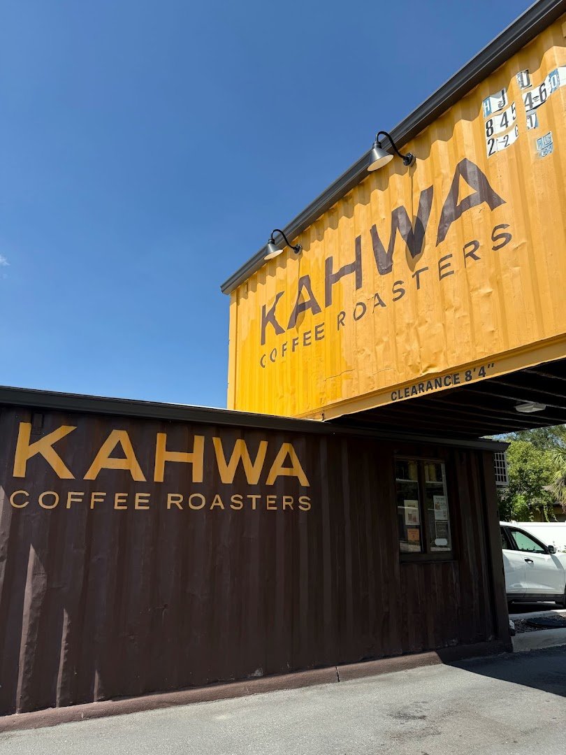 Storefront of Kahwa Coffee, specialty coffee shop in Tampa-St. Petersburg