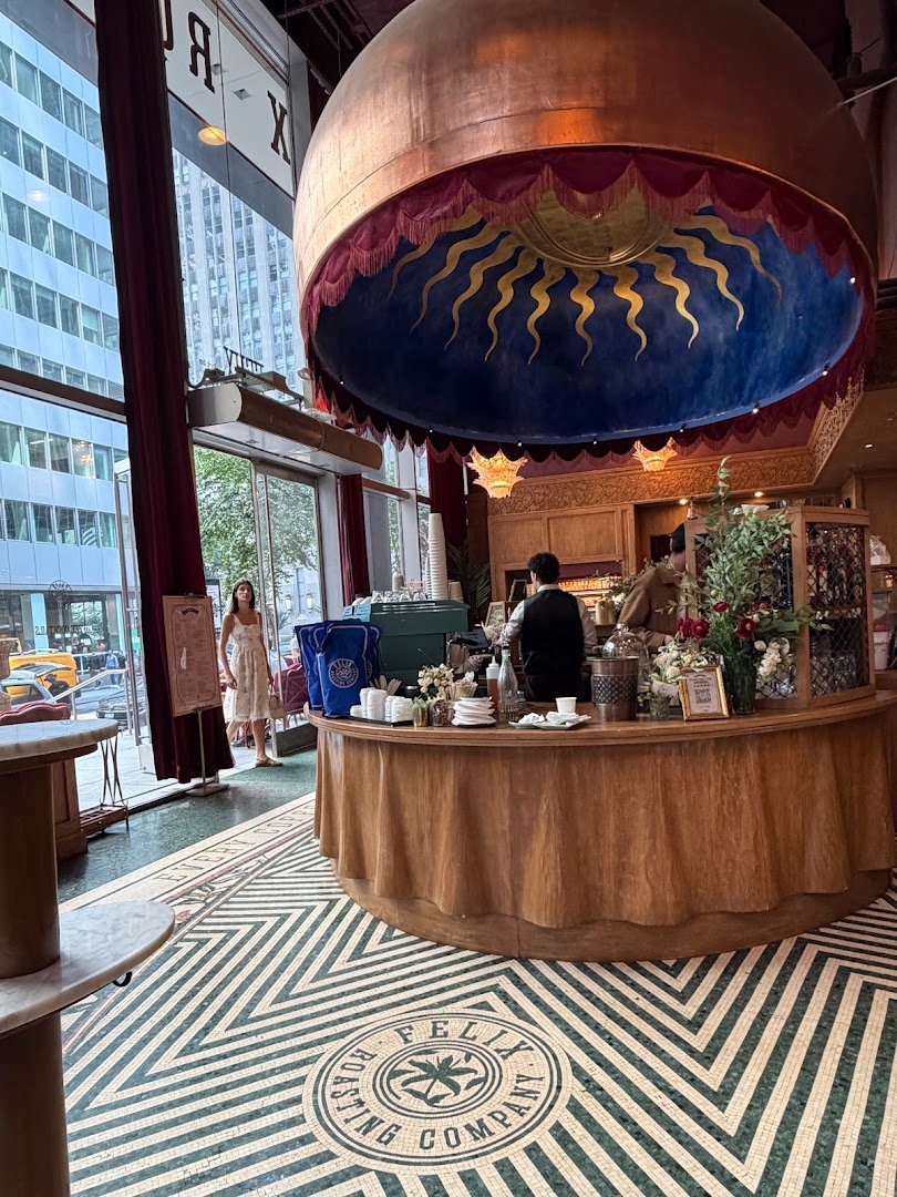 Interior of Felix Roasting Co. (Midtown NYC), specialty coffee shop in New York