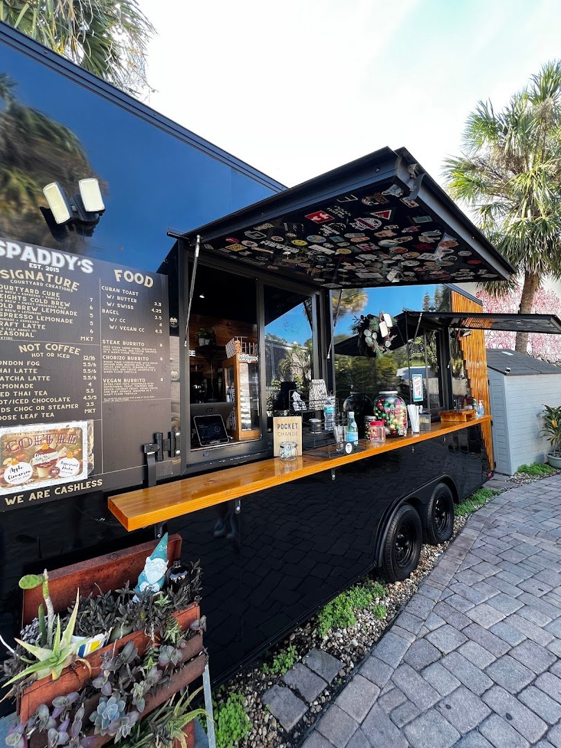 Storefront of Spaddy's Coffee Co., specialty coffee shop in Tampa-St. Petersburg
