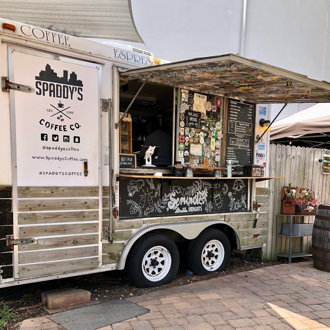 Storefront of Spaddy's Coffee Co., specialty coffee shop in Tampa-St. Petersburg