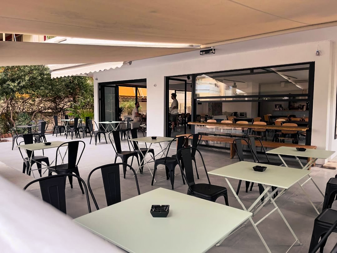Interior of Jump!, specialty coffee shop in Athens