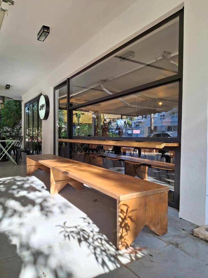 Storefront of Jump!, specialty coffee shop in Athens