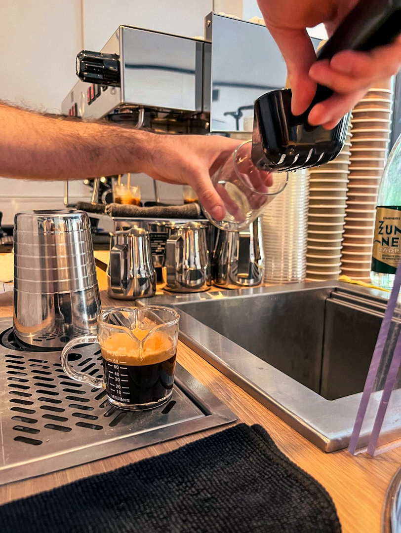 Coffee at Jump!, specialty coffee shop in Athens