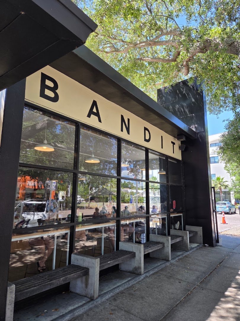 Storefront of Bandit Coffee Co., specialty coffee shop in Tampa-St. Petersburg