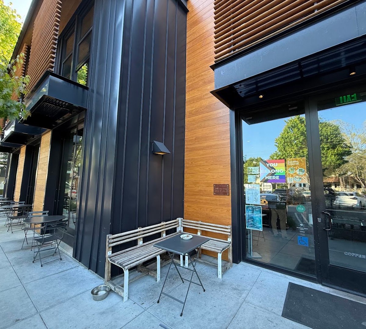 Storefront of Coffeebar Menlo Park, specialty coffee shop in San Jose