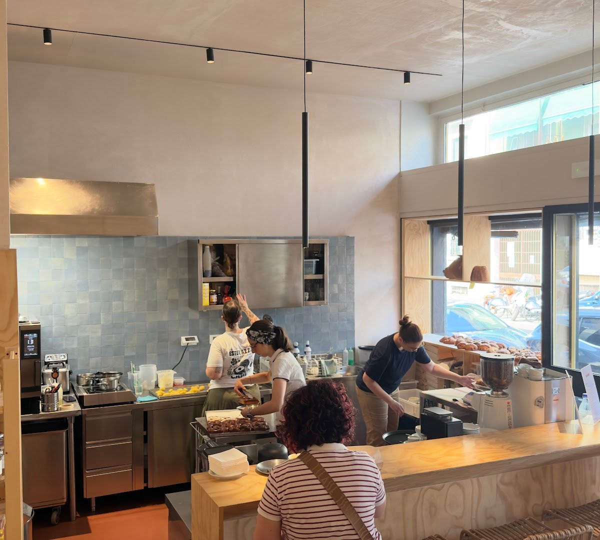 Interior of CASAMARRO', specialty coffee shop in Milan