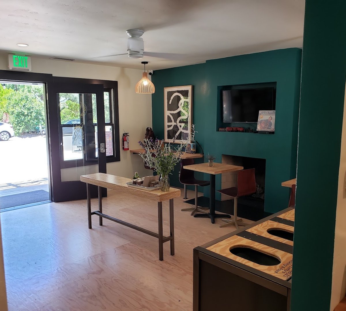 Interior of Lefty's Coffee Co., specialty coffee shop in Santa Barbara
