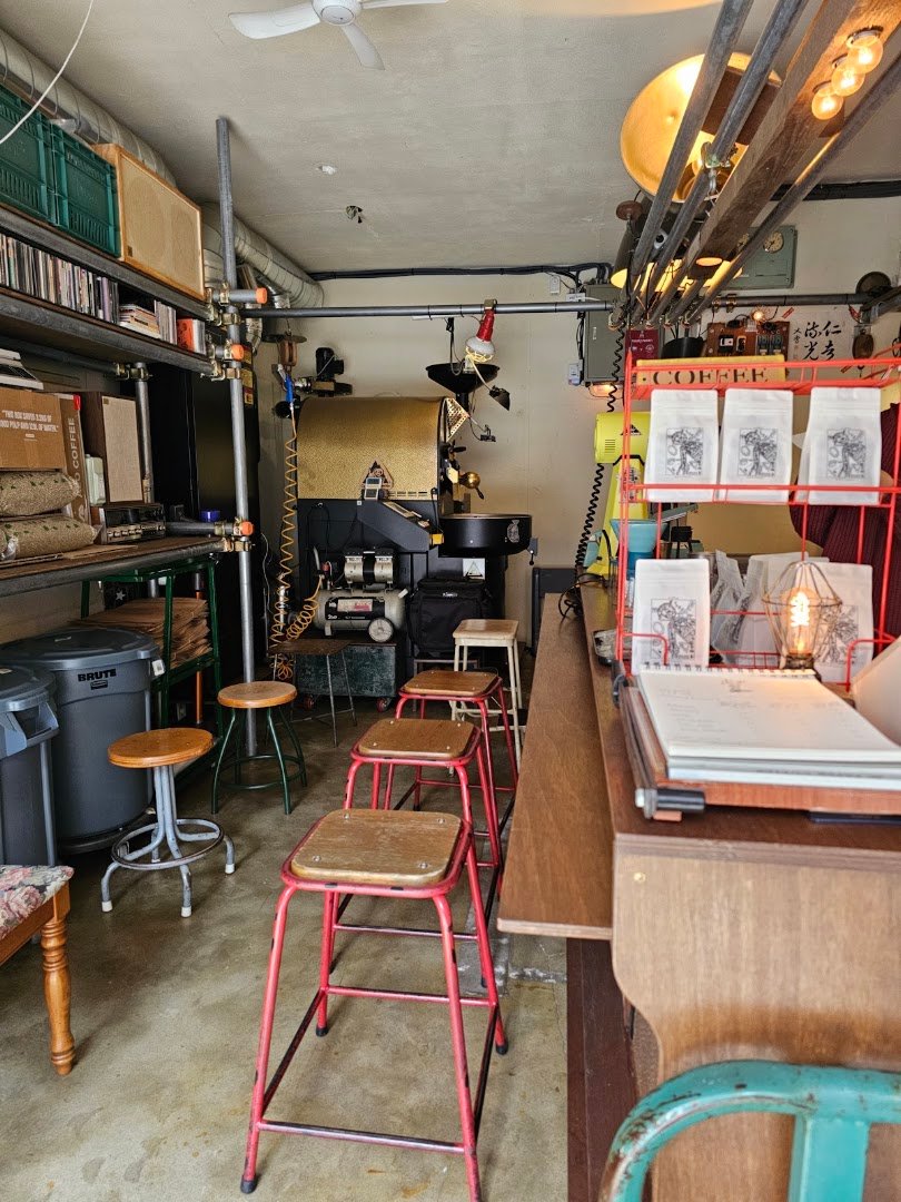 Interior of Doduk&Kyubum, specialty coffee shop in Seoul