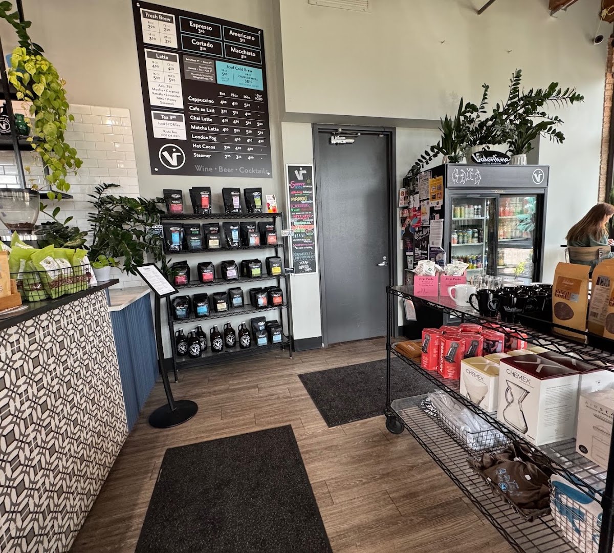 Interior of Valentine Coffee Roasters Third Ward, specialty coffee shop in Milwaukee
