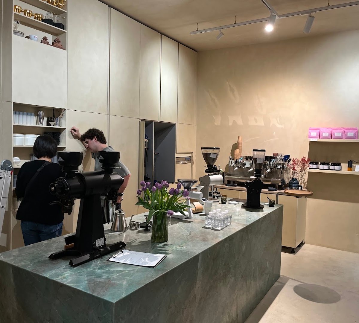 Interior of Caffè Couture, specialty coffee shop in Vienna
