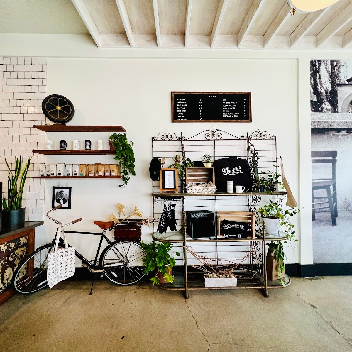 Interior of Menotti's Coffee Stop, specialty coffee shop in Los Angeles