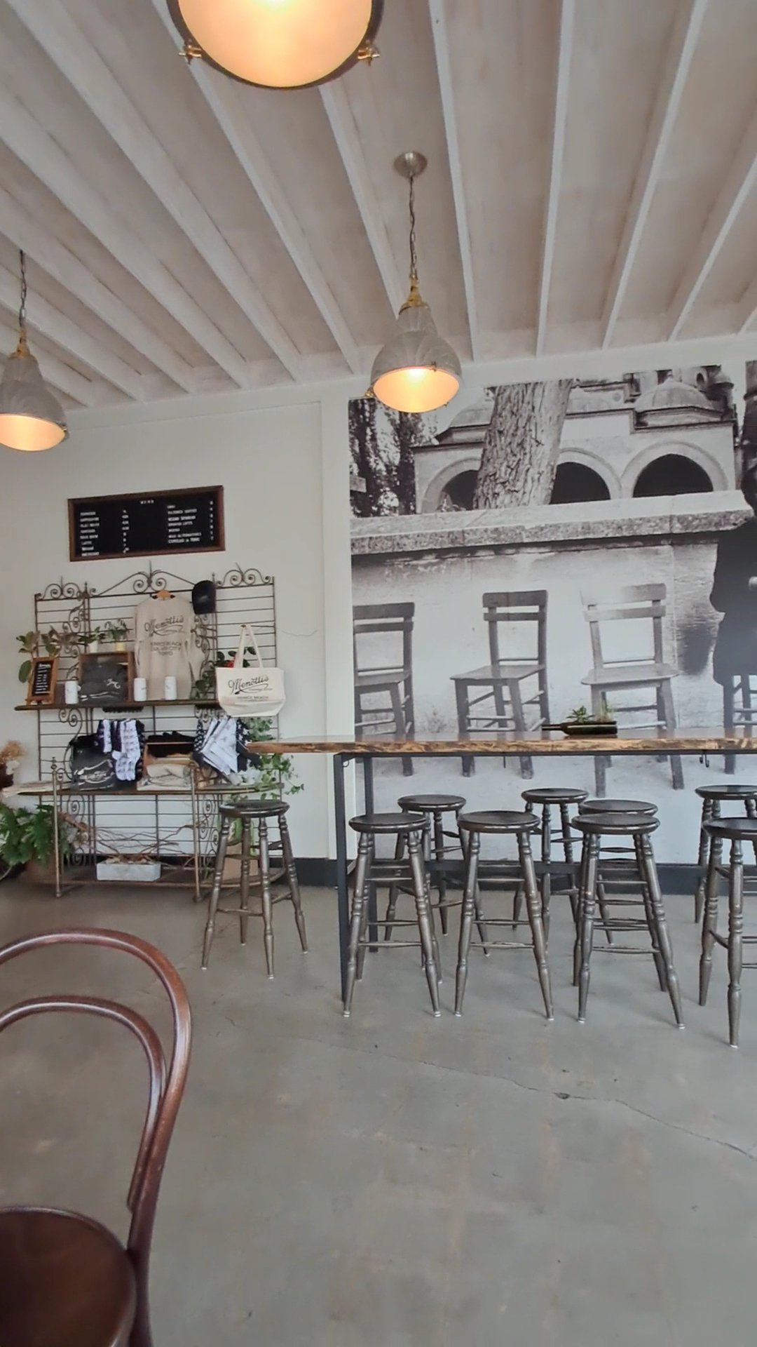 Interior of Menotti's Coffee Stop, specialty coffee shop in Los Angeles