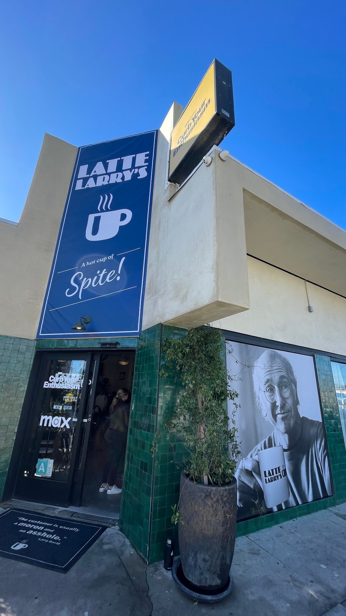Storefront of Menotti's Coffee Stop, specialty coffee shop in Los Angeles