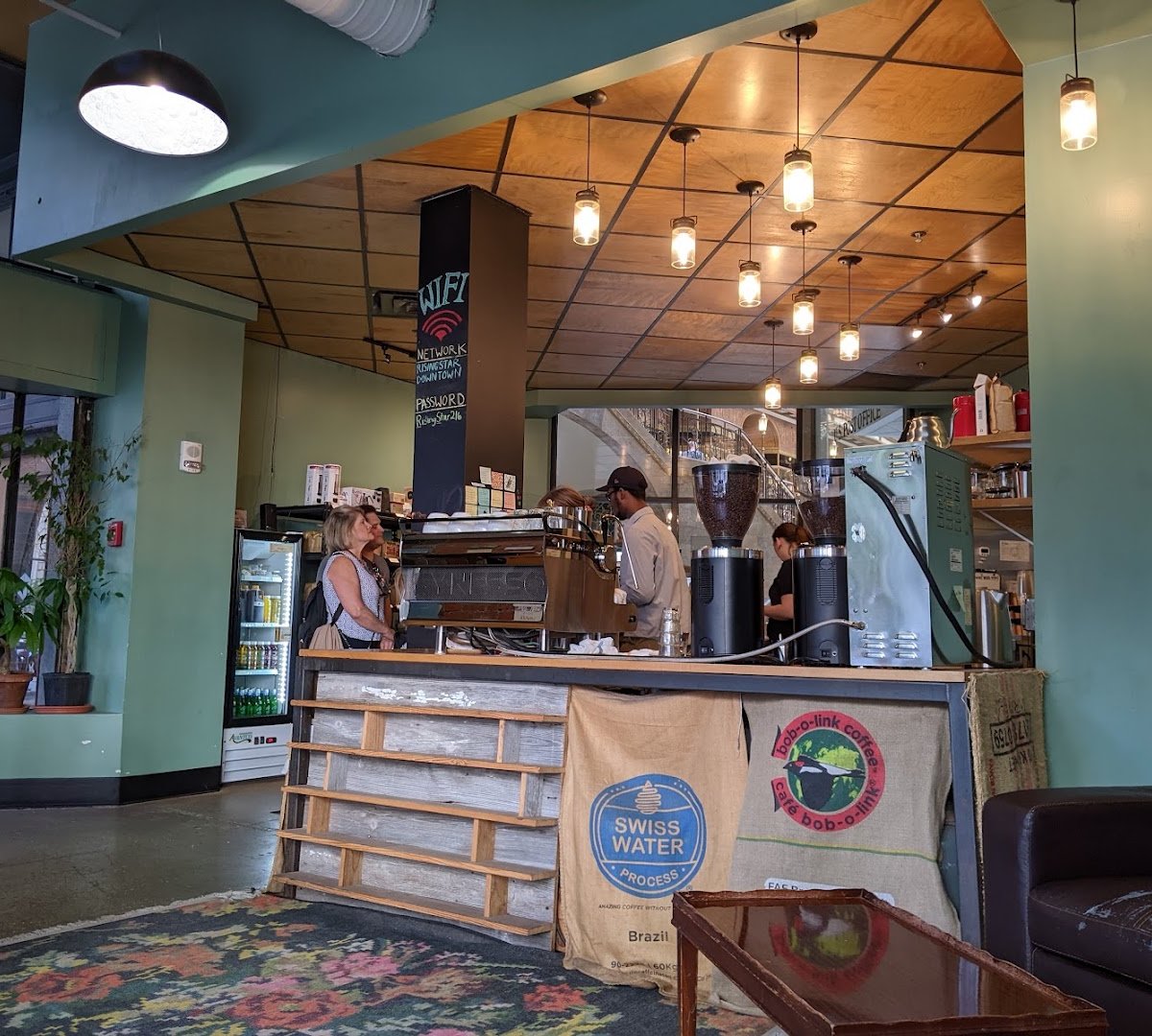 Interior of Rising Star Coffee Roasters, specialty coffee shop in Cleveland