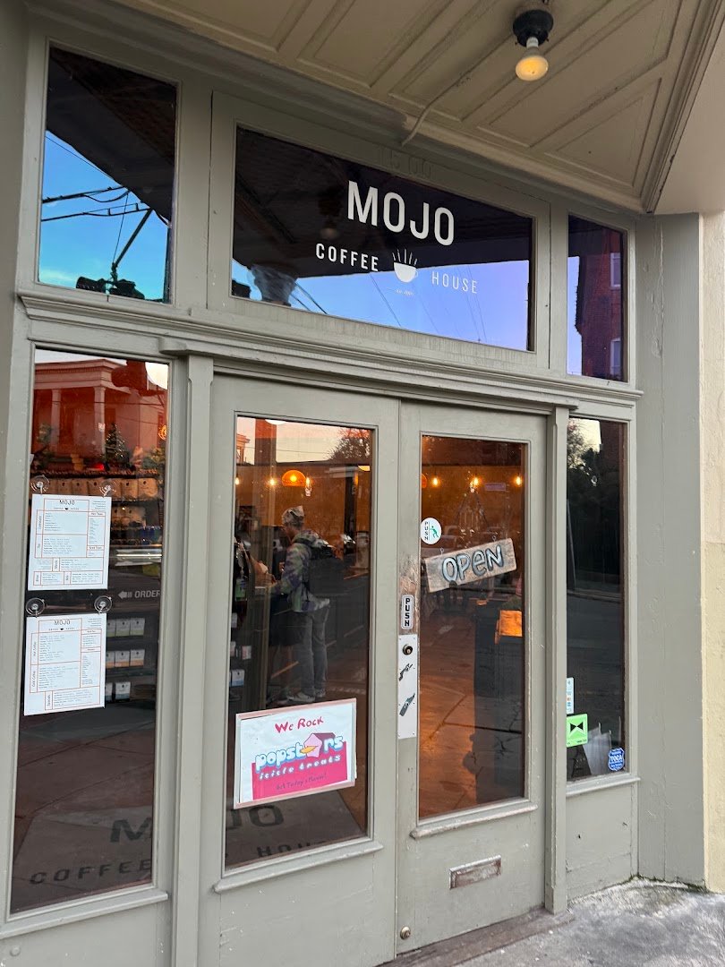 Storefront of Mojo Coffee House, specialty coffee shop in New Orleans