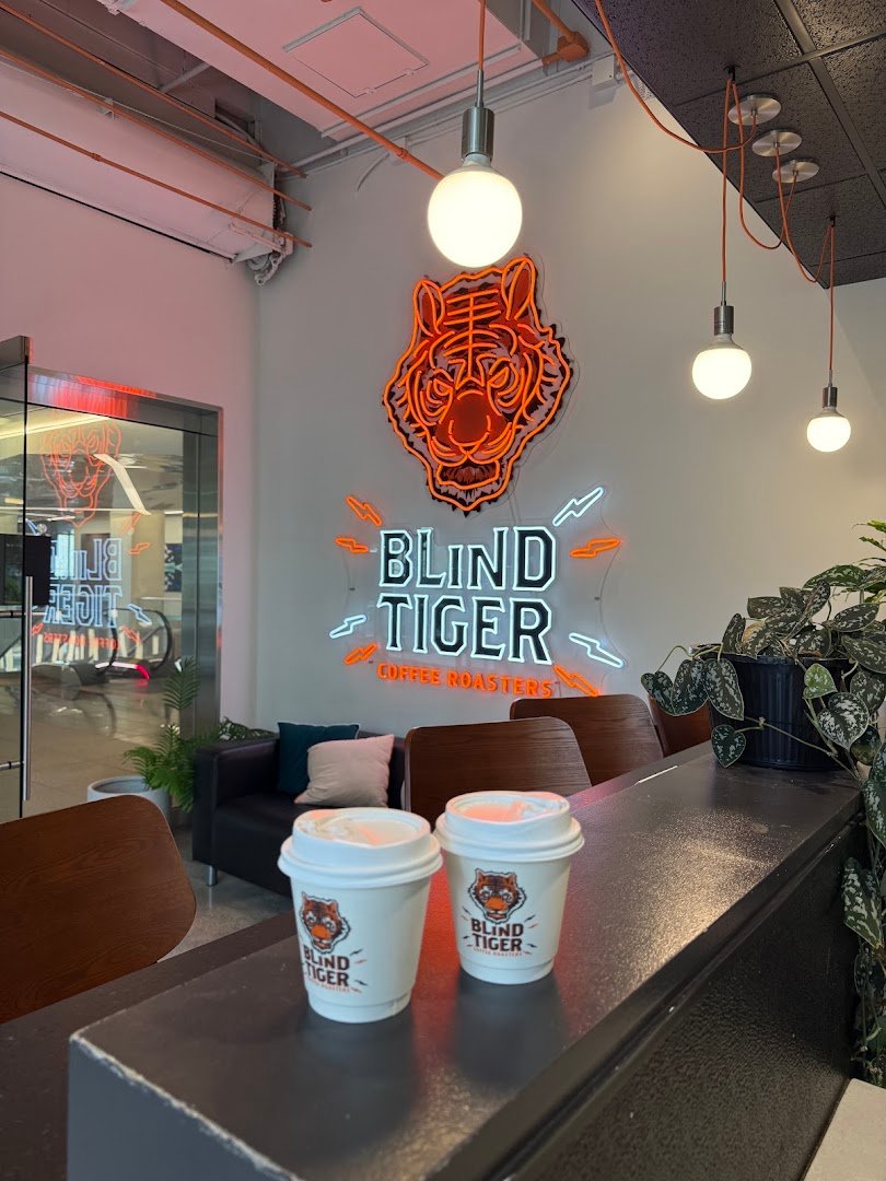 Interior of Blind Tiger Coffee Roasters, specialty coffee shop in Tampa-St. Petersburg