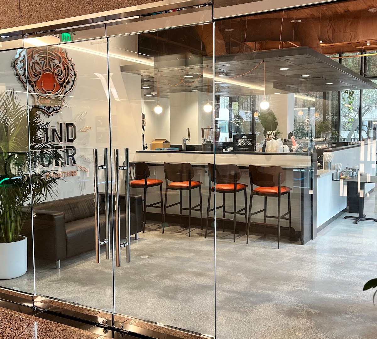 Storefront of Blind Tiger Coffee Roasters, specialty coffee shop in Tampa-St. Petersburg