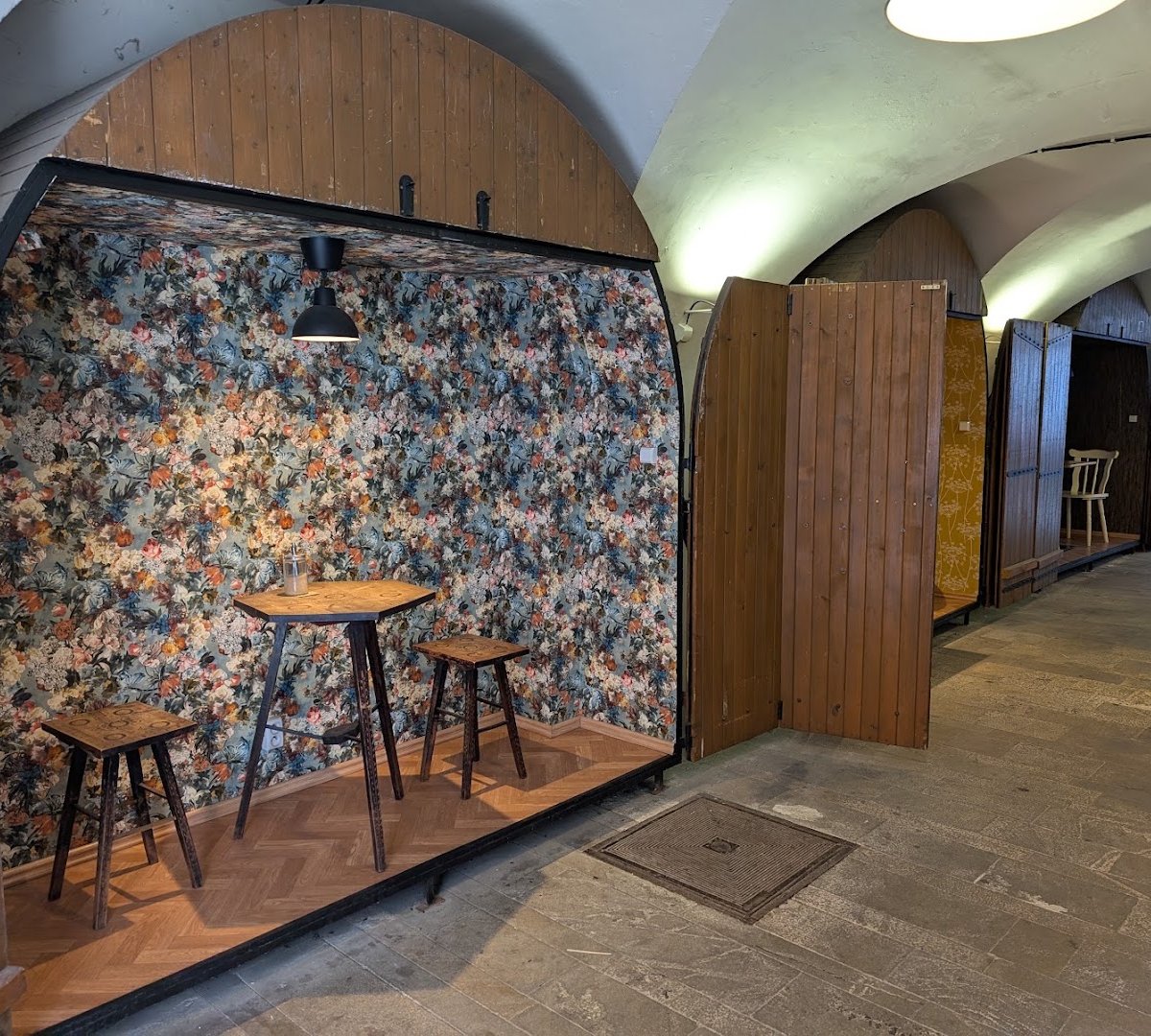 Interior of Kaférna, specialty coffee shop in Prague