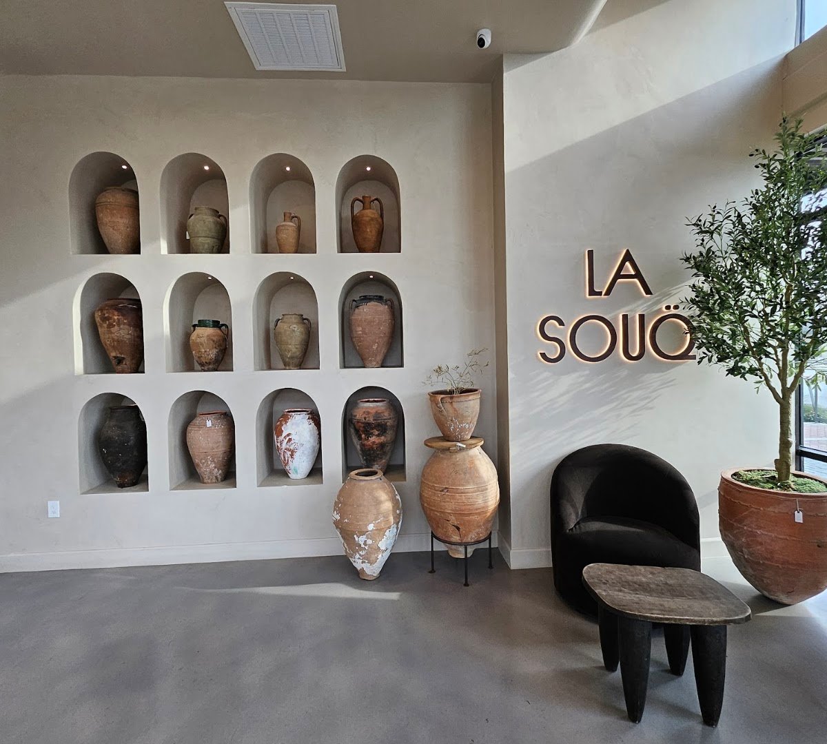 Interior of La Souq, specialty coffee shop in Dallas