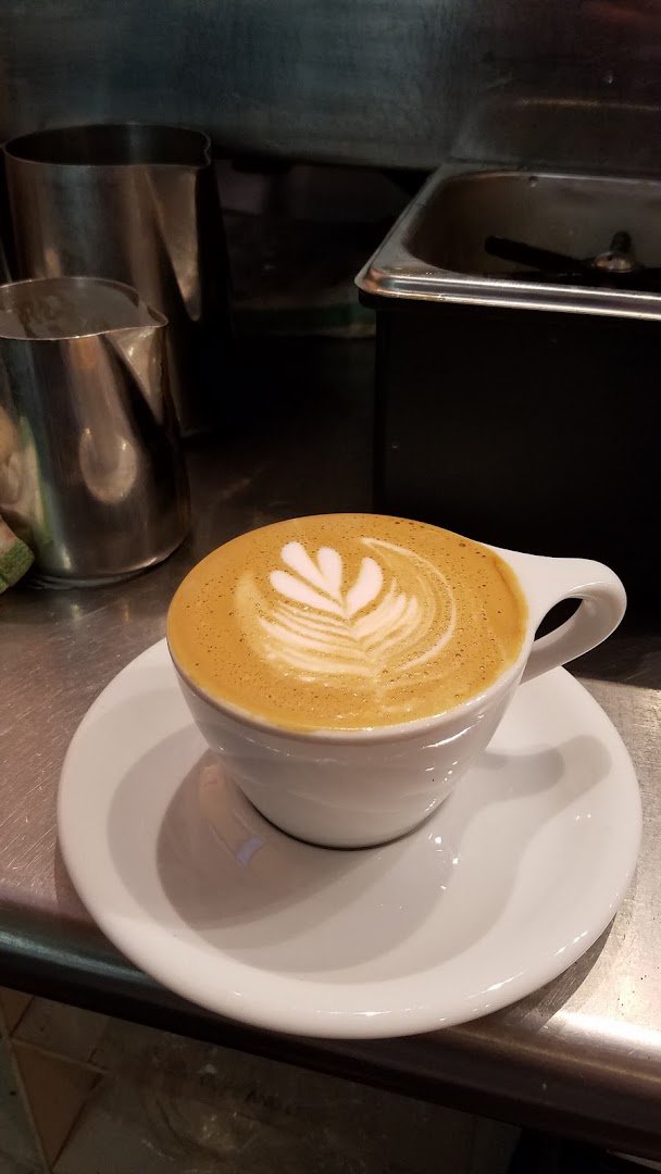 Coffee at Fireroast Coffee, specialty coffee shop in Minneapolis