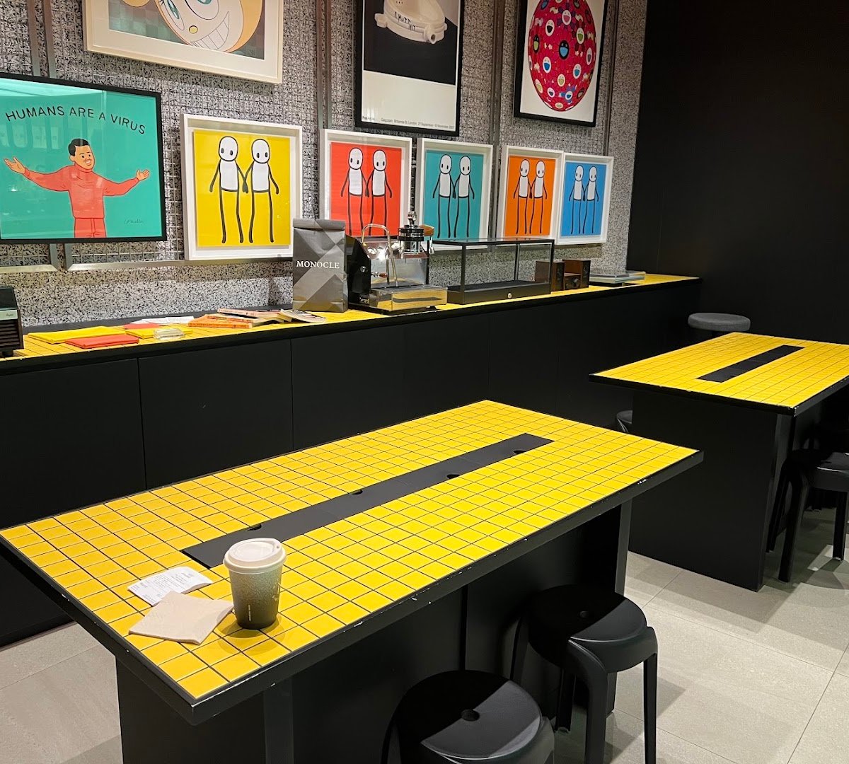 Interior of NODI Coffee Plus, specialty coffee shop in Hong Kong