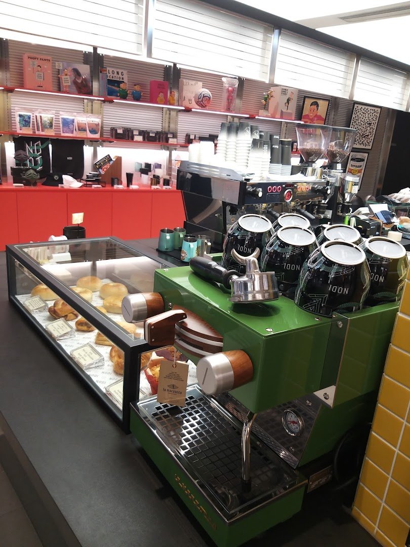 Interior of NODI Coffee Plus, specialty coffee shop in Hong Kong